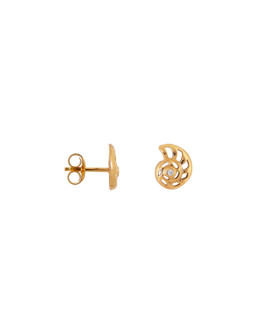 Spiral Oorbel Stud | goud