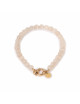 Beige Cat Eye Armband | goud