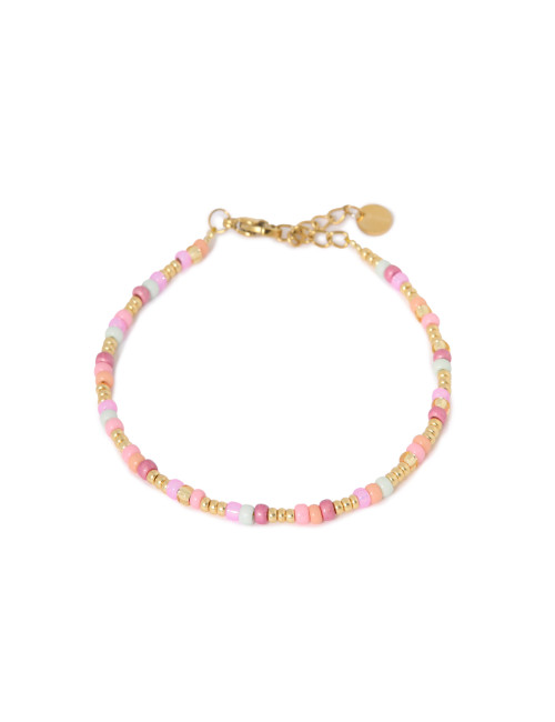 Colorful Rainbow Armband | goud