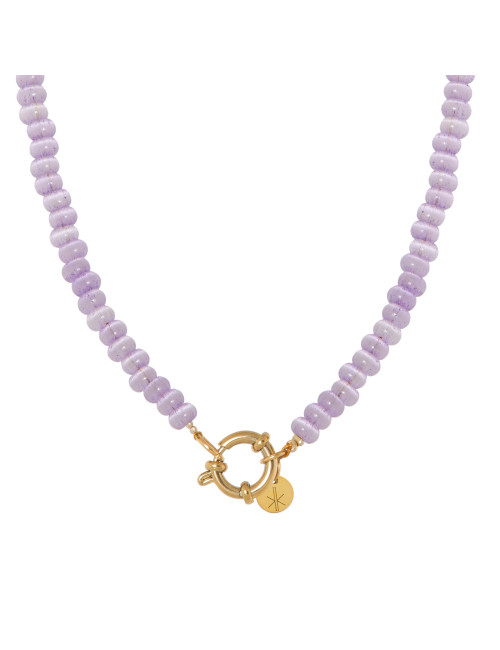 Mini Purple Ketting | goud