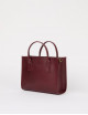 Handtas Jackie Midi | dark cherry/leather strap