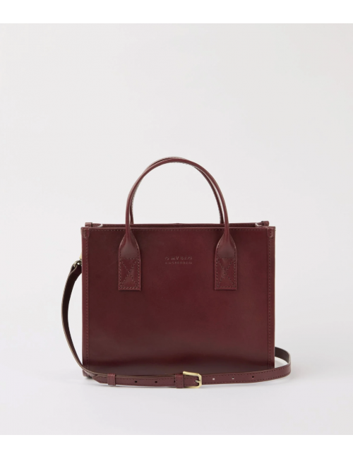 Handtas Jackie Midi | dark cherry/leather strap