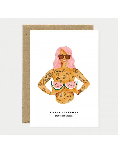 Wenskaart | happy birthday summer queen