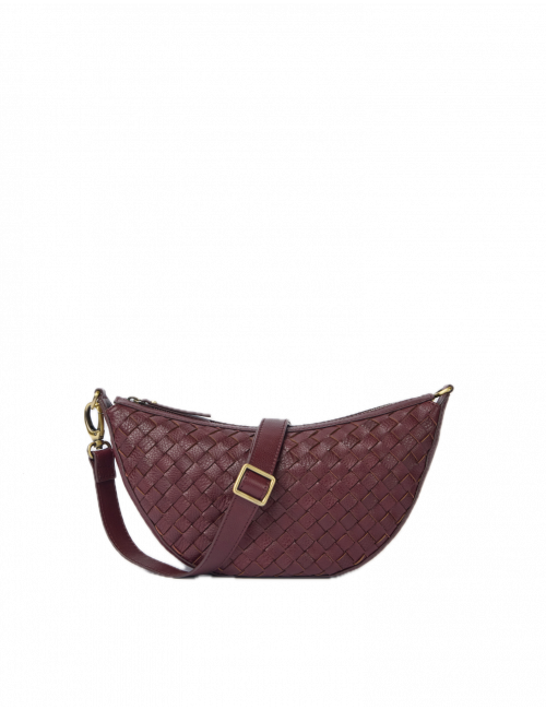 Leo Handbag | woven/dark cherry