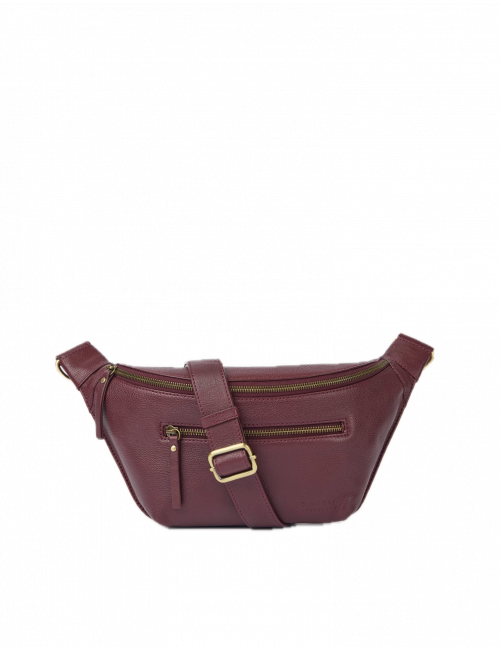 Heuptasje Drew | dark cherry grain leather