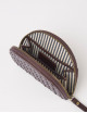 Portemonnee Laura | chocolate/geweven klassiek leder