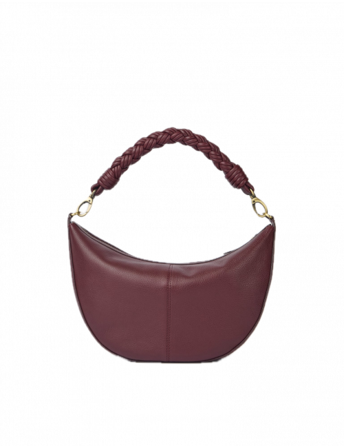 Handtas Leo Maxi | dark cherry/soft grain leder/twisted