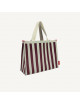 Shopper/Strandtas Knitted Stripes | mist/fig