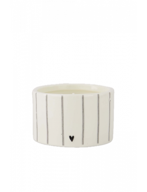 Geurkaars Keramiek Strepen | hartje/small