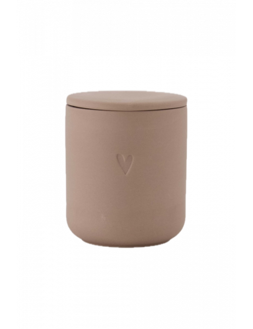 Geurkaars Keramiek | hartje/bruin