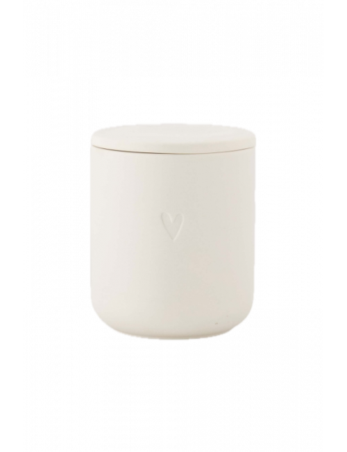 Geurkaars Keramiek | hartje/off-white