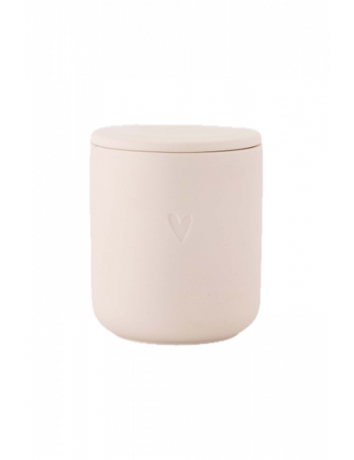Geurkaars Keramiek | hartje/lichtroze