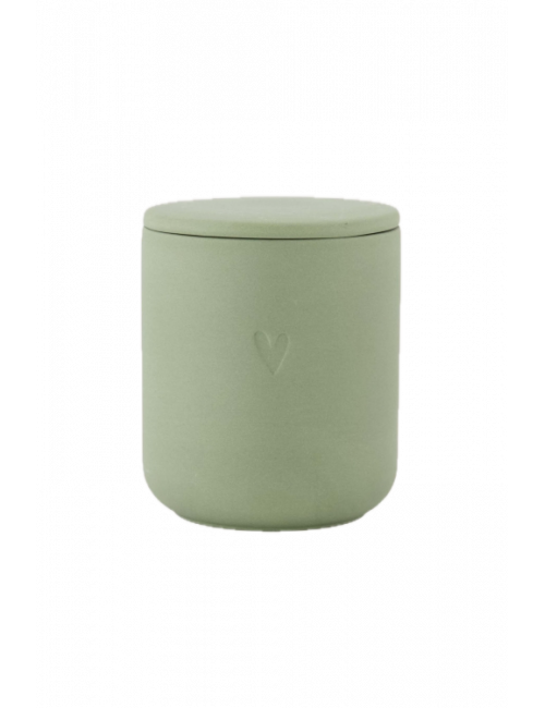 Geurkaars Keramiek | hartje/groen