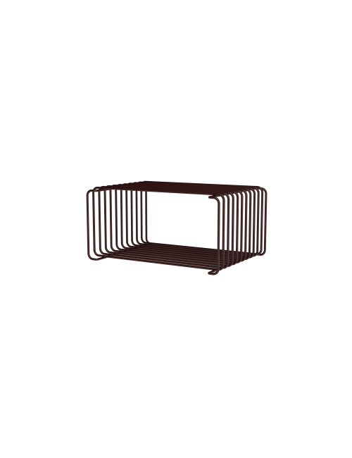 Panton Wire Single Half Height | zwart-rood/25.7cm