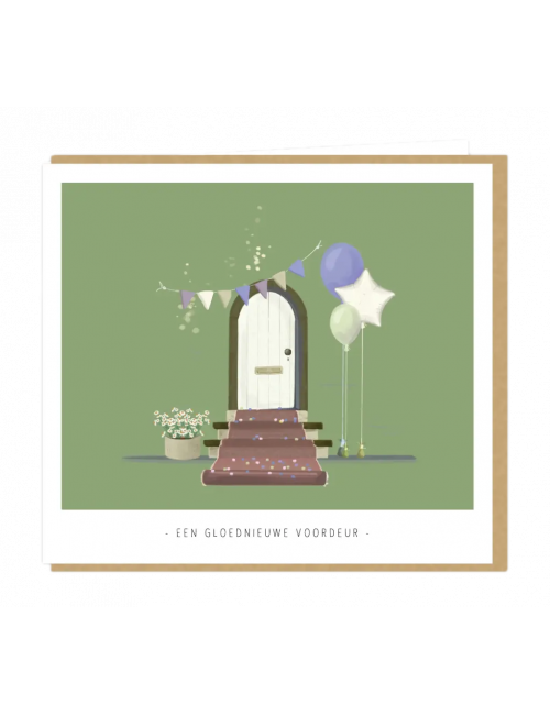 Wenskaart | een gloednieuwe voordeur