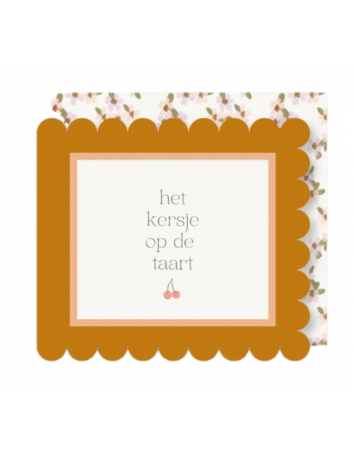 Wenskaart | het kersje op de taart