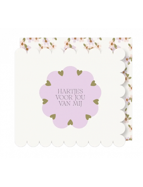 Wenskaart | hartjes voor jou van mij