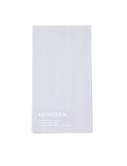Servetten Rechthoek | genieten/blauw