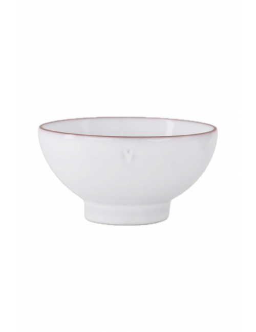 Kom Terracotta | hartje/wit