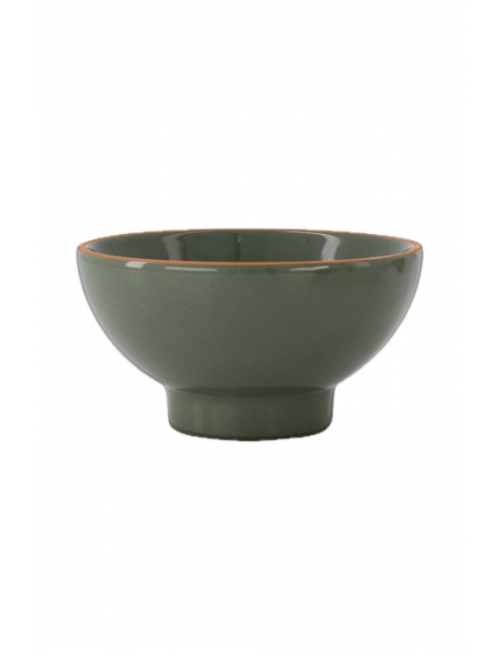 Kom Terracotta | hartje/donkergroen