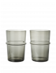 Boya Hoge Glazen (set van 2) | smoked grey