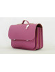 Lederen Boekentas Magnet | plum