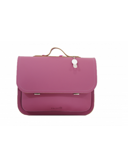 Lederen Boekentas Magnet | plum