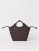Mara Midi | chocolate woven classic leather