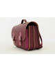 Lederen Boekentas Classic | bicolor/aubergine/plum