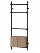 Pira Wandkast | zwart/walnoot
