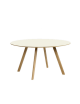 CPH 25 tafel Ø140 | eik/off-witte linoleum