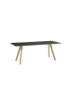 CPH 30 tafel L200 cm | op waterbasis gelakt eik/zwart linoleum
