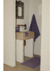 Naram Badmat 50x80cm | wine/lavender blue