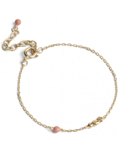 Armband Nara | goud/light coral