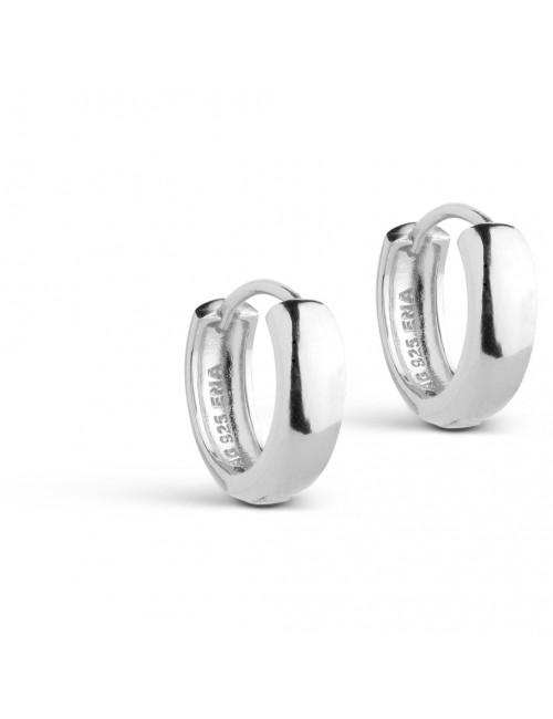 Oorbel Classic Wide 15mm (set van 2) | zilver