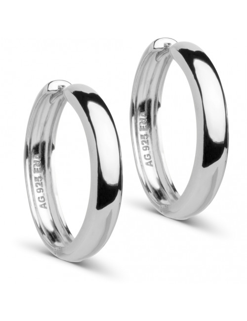 Oorbel Classic Wide 25mm (set van 2) | zilver