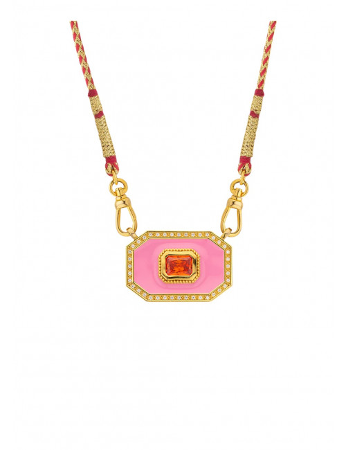 Pink Yucatan Halsketting | goud