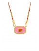 Pink Yucatan Halsketting | goud