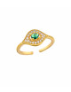 Ring Green Majestic Eye | goud