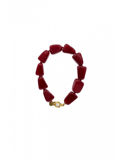Burgundy Armband | goud
