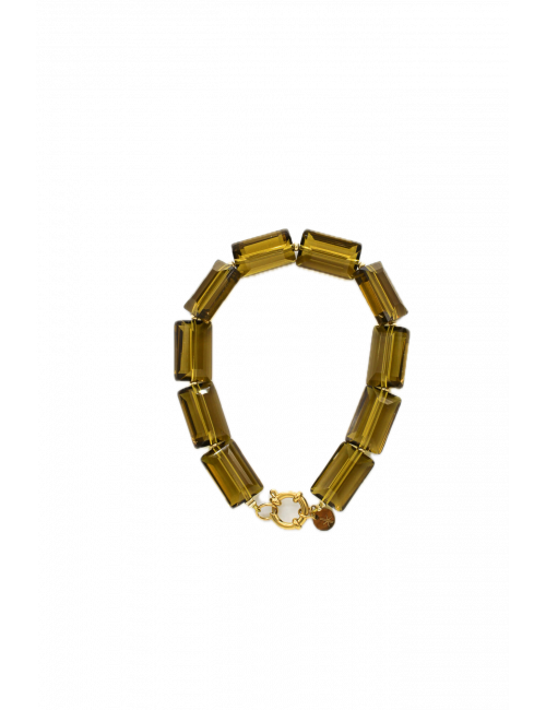 Shiny Olive Armband | goud