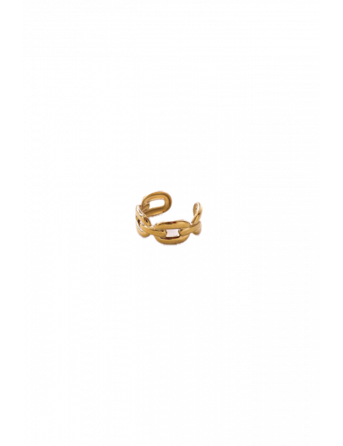 3.0 Wavy Ear Cuff Oorbel | goud