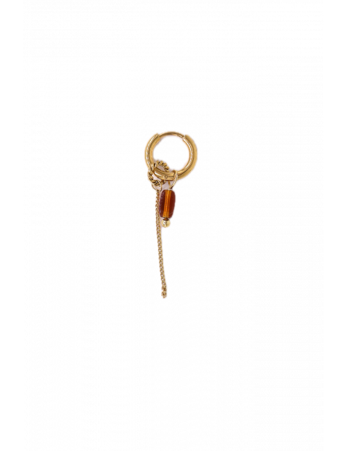 Chain Oval Hoop Oorbel | goud