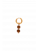 Brown Round Hoop Oorbel | goud