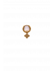 Diamond Clover Hoop Oorbel | goud