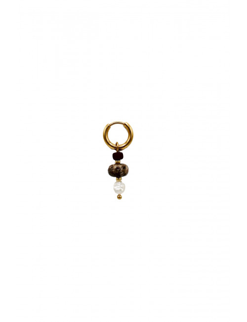 Classic Pearl Hoop Oorbel | goud