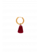 Burgundy Hoop Oorbel | goud