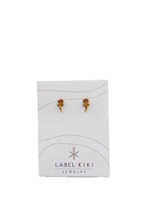 Elegant Flower Stud Oorbel | goud