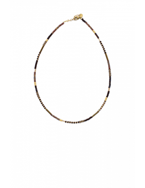 3.0 Chique Brown Ketting | goud