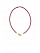 Burgundy Small Beads Ketting | goud